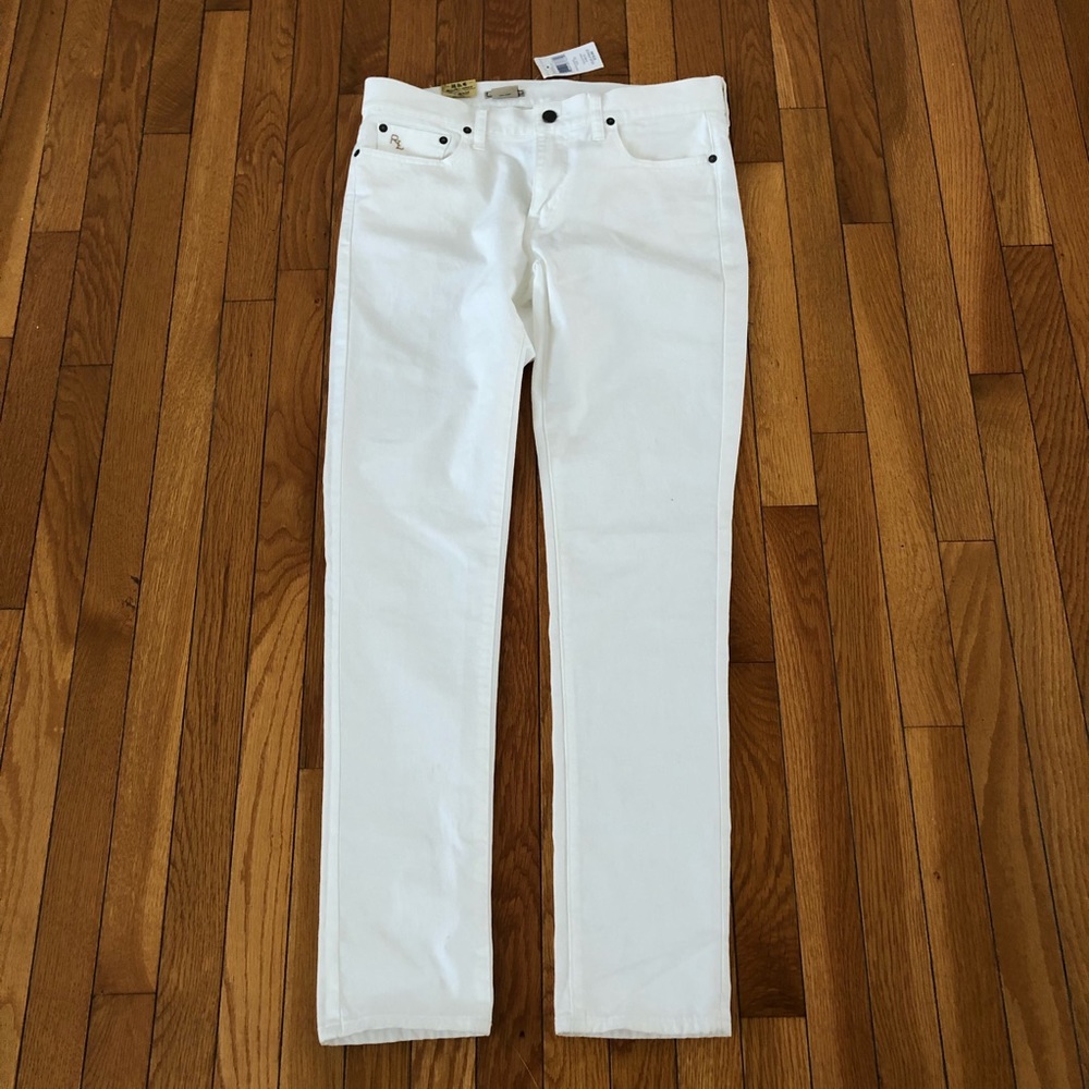 NEW 30 RALPH LAUREN Jeans Skinny Leg White Wash